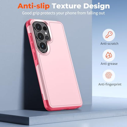 zapica Designed for Samsung Galaxy S26 Ultra Case, Light Pink | Military Grade Drop Protection, Dual Layer Structure Design, Heavy Duty Shockproof Non-Slip Phone Cover - color: Light Pink, size: Samsung Galaxy S26 Ultra 6.9''