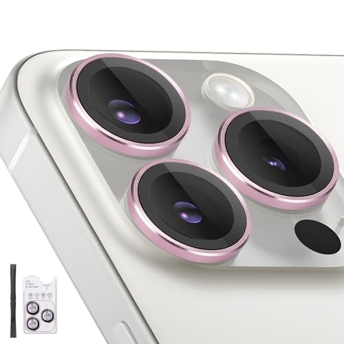 Camera Lens Protector for iPhone 16 Pro/16 Pro Max, Pink - color: Pink