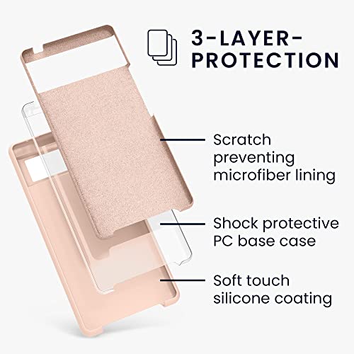 kwmobile Case Compatible with Google Pixel 6 Case - TPU Silicone Phone Cover with Soft Finish - Coconut Swirl - color: Coconut Swirl, size: Pixel 6