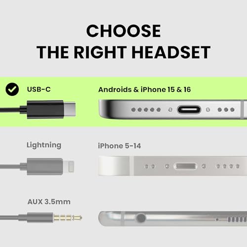Avantree C171 - USB-C Wired Earbuds with Microphone & Volume Controls - color: Black, size: Standard, style: USB-C (Android & iPhone 15 & 16)