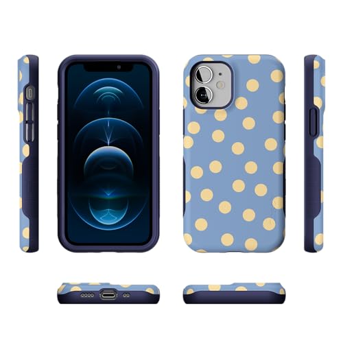 Casely iPhone 12 Mini Case | in the Spotlight | Pastel Polka Dot | Bold Protective Design | Compatible with MagSafe - color: In the Spotlight | Pastel Polka Dot, size: Iphone 12 Mini