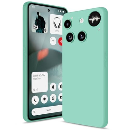 Silicone Case for Nothing Phone 3, Mint Green | Soft Silicone Silky Touch Easy Clean, Shockproof Slim Phone Cover, Upgraded Camera Protection, Anti-Scratch Microfiber Lining - color: Mint, size: Nothing Phone 3