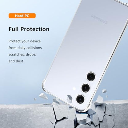 Phone Case for Samsung Galaxy S26 FE Clear Case with 2 Pack Built-in Screen Protector,Shockproof Soft TPU Bumper and Hard PC Back Case,Non-Yellowing,Drop Protection,Slim Fit Cover Case - color: Samsung Galaxy S26 FE