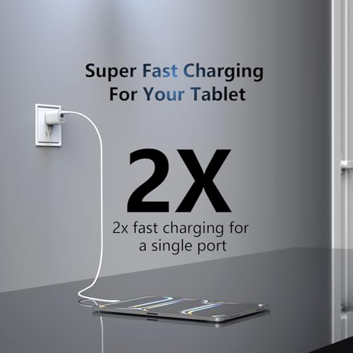 GaN Charger, 45W Fast Charging, Compact and Foldable Plug USB‑C Wall Charger, Compatible with iPhone 17 Series, MacBook, iPad, Samsung Galaxy S25 Ultra/S24 Series (3.3 ft Cable Included) - color: White