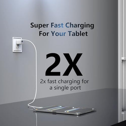 GaN Charger, 45W Fast Charging, Compact and Foldable Plug USB‑C Wall Charger, Compatible with iPhone 17 Series, MacBook, iPad, Samsung Galaxy S25 Ultra/S24 Series (3.3 ft Cable Included) - color: White
