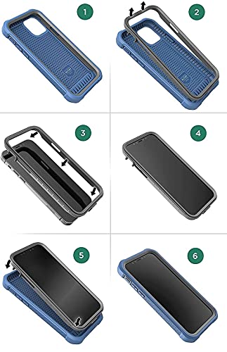 Encased Belt Case Designed for iPhone 13 Mini Case with Built-in Screen Protector and Holster Clip Phone Holder (Falcon Black) (iPhone 13 Mini) - size: iPhone 13 Mini