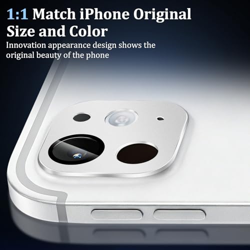 Camera Lens Protector Compatible for iPad Pro 11/13 Inch M5/M4 2025/2024,Matte Metal Tempered Glass Rear Camera Screen Cover Accessories,[Anti-Scratch] [Drop-Proof][Full Coverage] - Silver - color: Silver