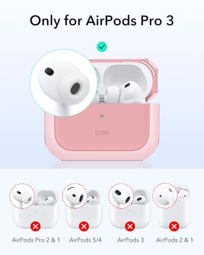 ESR for AirPods Pro 3 Case, Compatible with MagSafe, Pink - color: Pink, size: AirPods Pro 3 Case