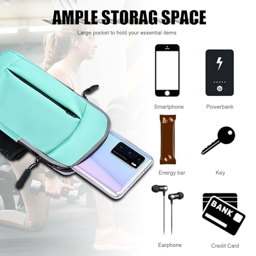 Phone Holder for Running Armband Cell Phone Holder for iPhone 11 12 13 14 15 16e 16 17 Pro Max Xs Xr X 8 Plus Mini Galaxy Ultra Note Pouch Women Men Kids,Exercise Workout Arm Bands Bag Sleeve - color: 06-Blue