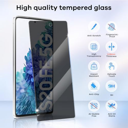 3+3 for Samsung Galaxy S20 FE 5G Privacy Screen Protector Camera Protector - size: Galaxy S20 FE Privacy