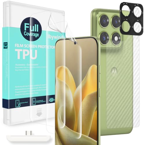 Ibywind for Motorola Edge 70 Pro/70 Pro+ 5G Screen Protector,2-Pack,Hydrogel Film with Camera Lens Protector,Easy Installation Tool,Bubble-Free,Fingerprint Unlock Compatible,Anti-Shatter,Anti-Scratch