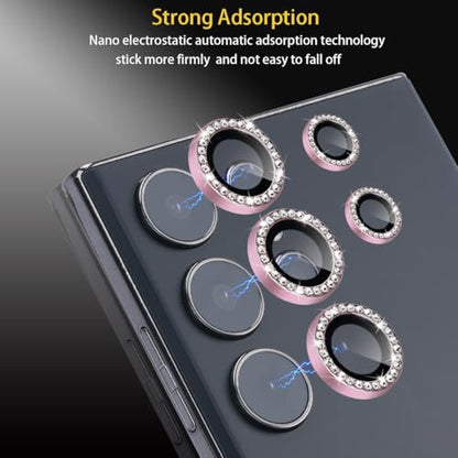 Camera Lens Protector for Samsung Galaxy S25 Ultra, Diamond Pink - color: Diamond Pink