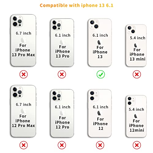 for iPhone 13 Lanyard Strap Case Adjustable Cord Neck Shoulder Crossbody Clear Mobile Phone Cover Durable Soft Slim Fit Cover Women Shockproof Phone Case for iPhone 13 - Black - size: for iPhone 13