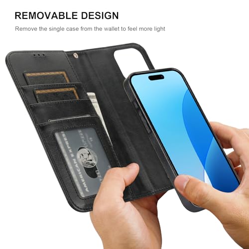 Bocasal for MagSafe Wallet Case Card Holder for iPhone 16 Pro Max Black - color: Black for MagSafe