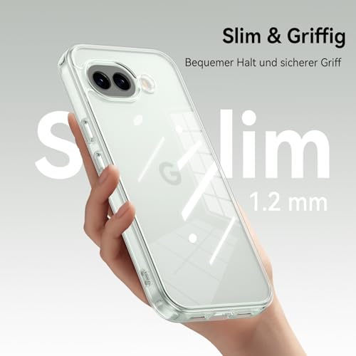 YINLAI Compatible with Google Pixel 10a Case, Crystal Transparent Anti-Yellowing Upgraded Full Camera Protection Supports Wireless Charging Slim Shockproof Protective Phone Cover 6.3-Inch (Clear) - color: Clear, size: Google Pixel 10a 6.3"