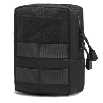 TRIWONDER Tactical Cigarette Pouch Molle Small Military Bag Battery Cigarette Case EDC Utility Card Holder Lighter Slot Mini Cigar Waist Pack - color: 05 Black