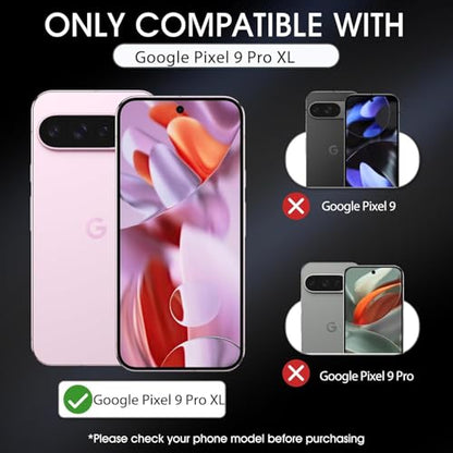3 Pack Privacy Screen Protector for Google Pixel 9 Pro XL 6.8", Ultra-Thin Anti-Spy Soft TPU Hydrogel Protective Film for Pixel 9 Pro XL - Self-Healing, Touch Sensitive, Case Friendly - size: Google Pixel 9 Pro XL
