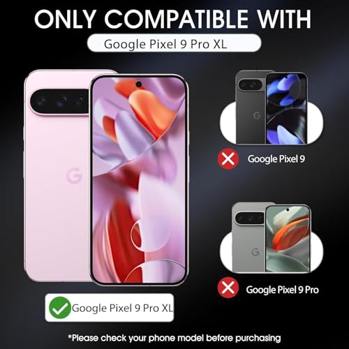 3 Pack Privacy Screen Protector for Google Pixel 9 Pro XL 6.8", Ultra-Thin Anti-Spy Soft TPU Hydrogel Protective Film for Pixel 9 Pro XL - Self-Healing, Touch Sensitive, Case Friendly - size: Google Pixel 9 Pro XL