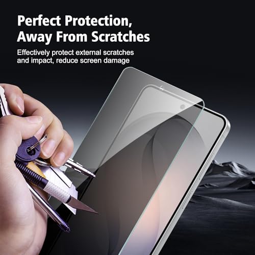 2+2 Pack for Samsung Galaxy S26+/S26 Plus Privacy Screen Protector with Camera Lens Protector, Anti Spy Tempered Glass Protection Film 9H Hardness, Scratch Resistant, Case Friendly