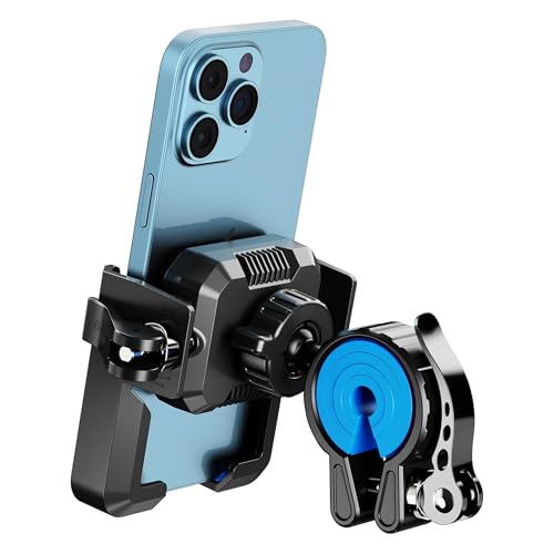 RESPECTED BRO Motorcycle-Phone-Mount & Bike Phone Holder - Durable Phone Holder for Bike and Motorcycle, Bicycle Phone Mount, Fits All Smartphones (Blue) - color: Blue