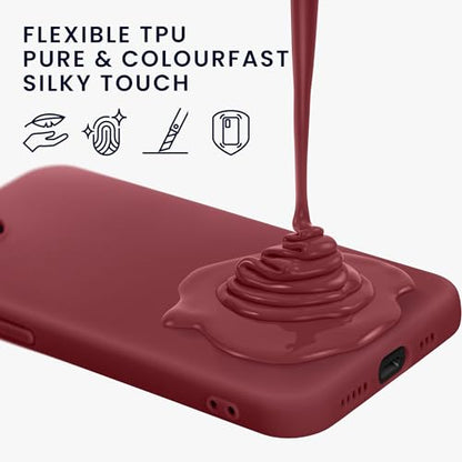 kwmobile Case Compatible with Apple iPhone 17e / iPhone 16e Case - Soft Slim Protective TPU Silicone Cover - Bordeaux Violet - color: bordeaux violet