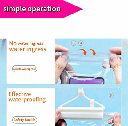 1PCS Waterproof Phone Case - Universal Fit for iPhone 14/13/12 & Android Phones - Submersible Up to 100ft for Kayaking, Fishing, Rain,etc.(Black/White/Pink) (Black) - color: Black