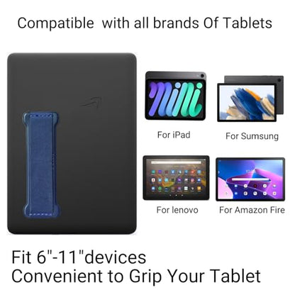 Hand Holder Strap for ipad, Tablet Hand Holder Strap, Universal Handle Grip for iPad Kindle, Mini Tablets and Cases (Navy Blue) - 2PC - color: 2Navy Blue