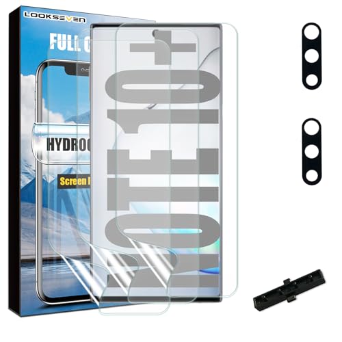 3 Hydrogel Films + 2 Tempered Glass Lens Protector For Galaxy Note 10 Plus - size: Note 10 Plus