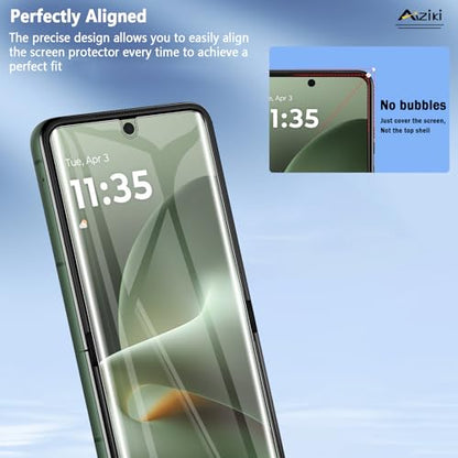 Hydrogel film for Motorola Razr+ Plus 2026 Screen Protector, Flexible TPU, [2 Main Screen +2 Front Screen], Bubble Free Screen Protector for Moto Razr Plus 2026, Clear