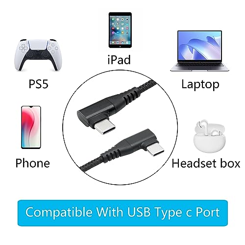 90 Degree USB C Power Data Cable 6FT, 60W PD Fast Charging & 480Mbps Data - style: Black - 2M/6FT