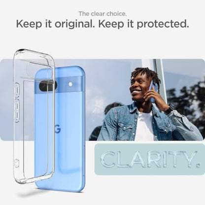 Spigen Ultra Hybrid for Pixel 8a Case, Crystal Clear - color: Clear, size: Pixel 8a