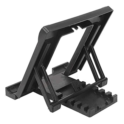 Tablet Stand, Plastic Five Gears Support Height Adjustable Portable Storage Mobile Phone Stand, 7-11 Inch Tablet PC Desktop Bracket, with Soft Rubber Pad, for for E Reader(Black)