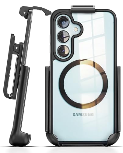 Encased SlimShield for Samsung Galaxy S26 Case with Belt Clip (Compatible with MagSafe) Slim Protective Case & Holster (Clear) - color: Clear, size: S26