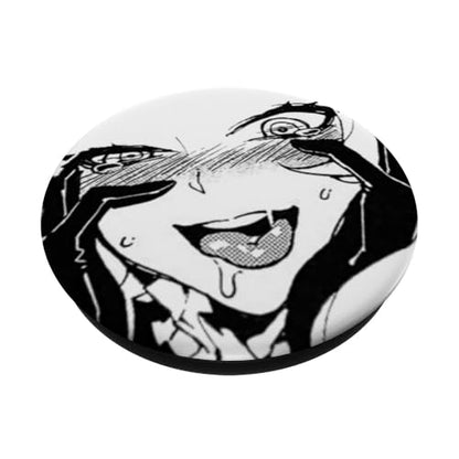 Cute Ecchi Hentai Girl Ahegao Waifu Pop Socket PopSockets Adhesive PopGrip - style: Adhesive PopGrip