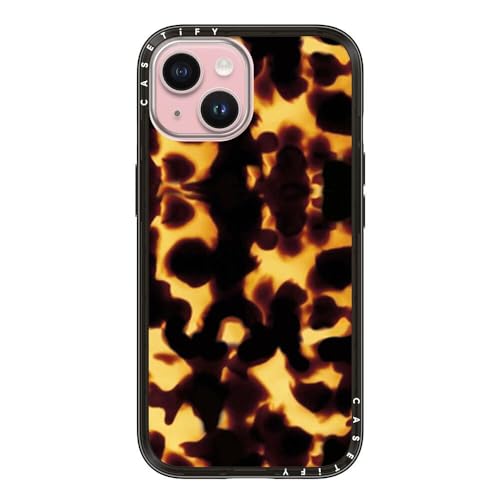CASETiFY for iPhone 15 Case - Compact Compatible with MagSafe | Slim and Sleek | 4ft. 2x Military Grade Drop Protection | Tortoiseshell | Black - color: 04. Tortoiseshell, size: Iphone 15 (Magsafe)
