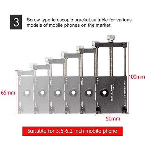 GUB PRO1 Universal Alloy Bike Cell Phone Holder Aluminum Bicycle Handlebar Phone Support for 3.5-6.2inch Bike Bracket Mount