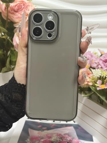 Case Compatible with iPhone 13 Pro, Non-Yellowing Shockproof Anti-Scratch Clear Soft Phone Cover with Lens Protector - Clear Black - color: Clear Black, size: iPhone 13 Pro