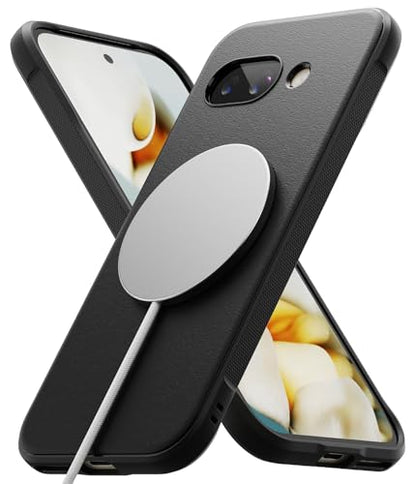 Ringke Onyx Designed for Google Pixel 9a Case [Compatible with MagSafe and Pixelsnap] Oil & Dirt Resistant Enhanced Grip Non-Slip Texture Lightweight Cover - Magnetic Black - color: Magnetic Black, size: Pixel 9a