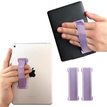 Hand Holder Strap for ipad, Tablet Hand Holder Strap, Universal Handle Grip for iPad Kindle, Mini Tablets and Cases (Purple) - 2PC - color: 2Purple