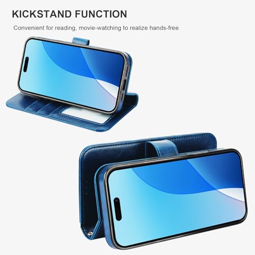 Bocasal for MagSafe Wallet Case Card Holder for iPhone 16 Pro Max Blue - color: Blue for MagSafe