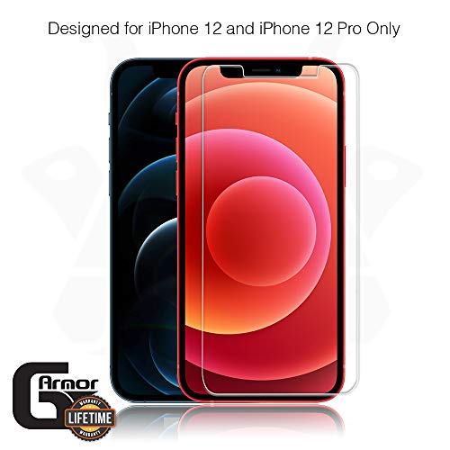 2 Pack Glass Screen Protector for iPhone 12 and 12 Pro | 9H Premium Tempered Glass, Lifetime Replacement, Ultra Clear, Scratch Resistant, Phone Case Compatible, Screen Saver - size: iPhone 12, 12 Pro
