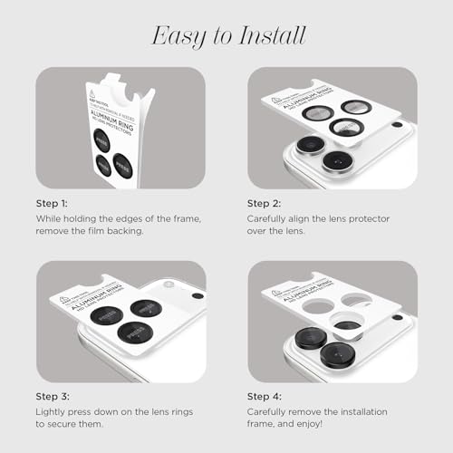 Case-Mate iPhone 17 Pro Max/iPhone 17 Pro Camera Lens Protector - Black - color: Black - Pro/Pro Max, style: iPhone 17 Pro Max / iPhone 17 Pro