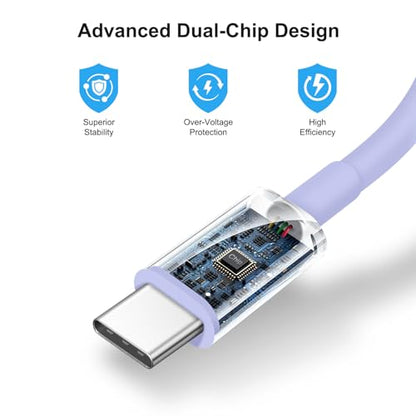 260806 iPhone 17 Charger Fast Charging Apple Charger & 10ft Cable - Purple - color: Purple