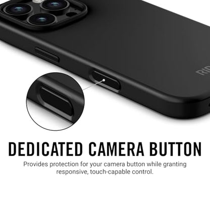Ridge Case Compatible with iPhone 16 Plus - Compatible with MAGSAFE & Wireless Charging, Aluminum Control Buttons, Dual-Layer Construction, TPU Bumper with Drop Protection (Matte Black) - color: Matte Black, size: iPhone 16 Plus