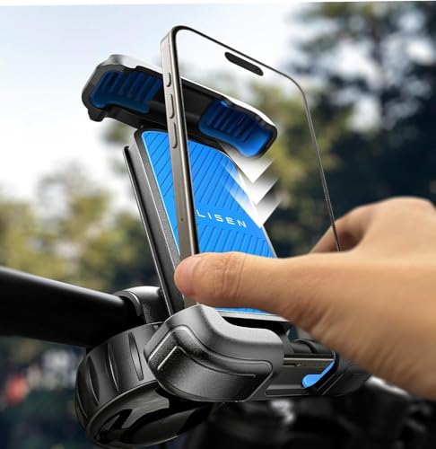 LISEN Bike Phone Holder for Bike Scooter Ebike Bicycle Motorcycle, Blue - color: Blue