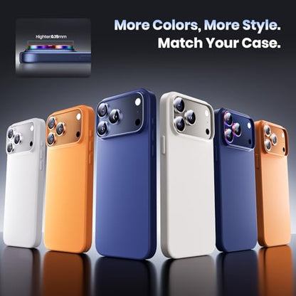 Hoerrye for iPhone 17 Pro Max/17 Pro Camera Lens Protector - Case Friendly - color: Colorful