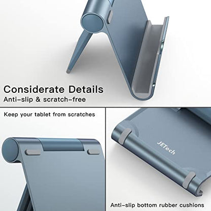 JETech Foldable Tablet Stand for 4-11" Tablets and Phones, Grey - color: Grey