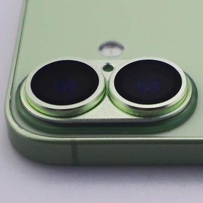 for iPhone 17 Camera Lens Protector Tempered Glass Metal Full Coverage Lens Cover Accessories (Green) - color: Green