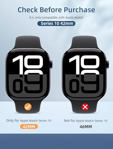 [8 Pack] Screen Protector for Apple Watch 42mm Series 10 Anti-Scratch,iWatch Self-Healing Soft TPU,Bubble-Free,HD Clear Soft Watch Film,Touch Sensitive,Ultra-thin for iWatch Accessories - size: 42mm Series 11/10