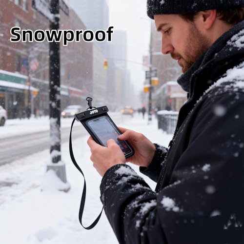 JOTO Up to 7" Universal Waterproof Phone Case for iPhone 17 Air 16 15 14 13 12 11 Plus Pro Max, IPX8 Cellphone Dry Bag XR X SE, Galaxy S23 S22 S21 S20+ S20 S10 Plus Note, Pixel -Clear - color: Clear, size: 1 Pack